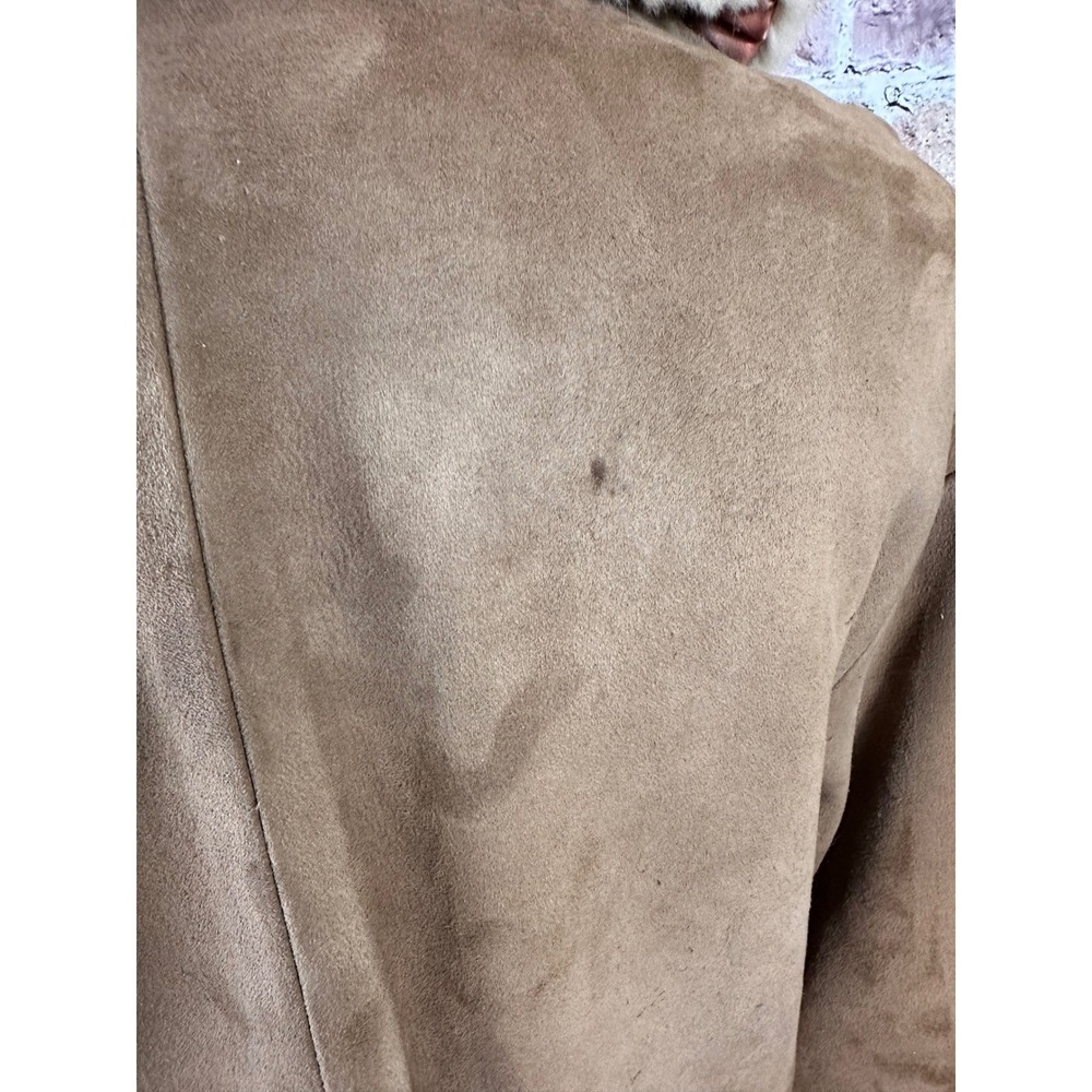 Vintage 50's 60's Suede Coat Mink Fur Collar – Film Wardrobe / Collector Piece - Picture 9 of 16